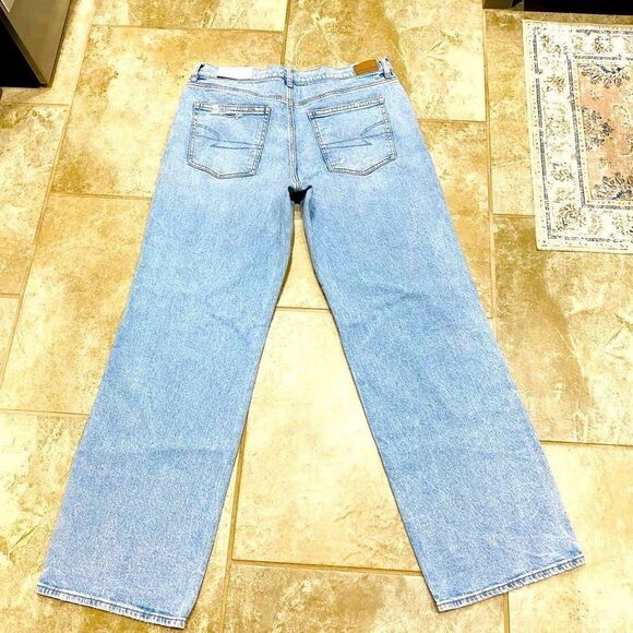 American Eagle Stovepipe Distressed Stretch Jeans 14 Long 32x33 NWT - Picture 12 of 12